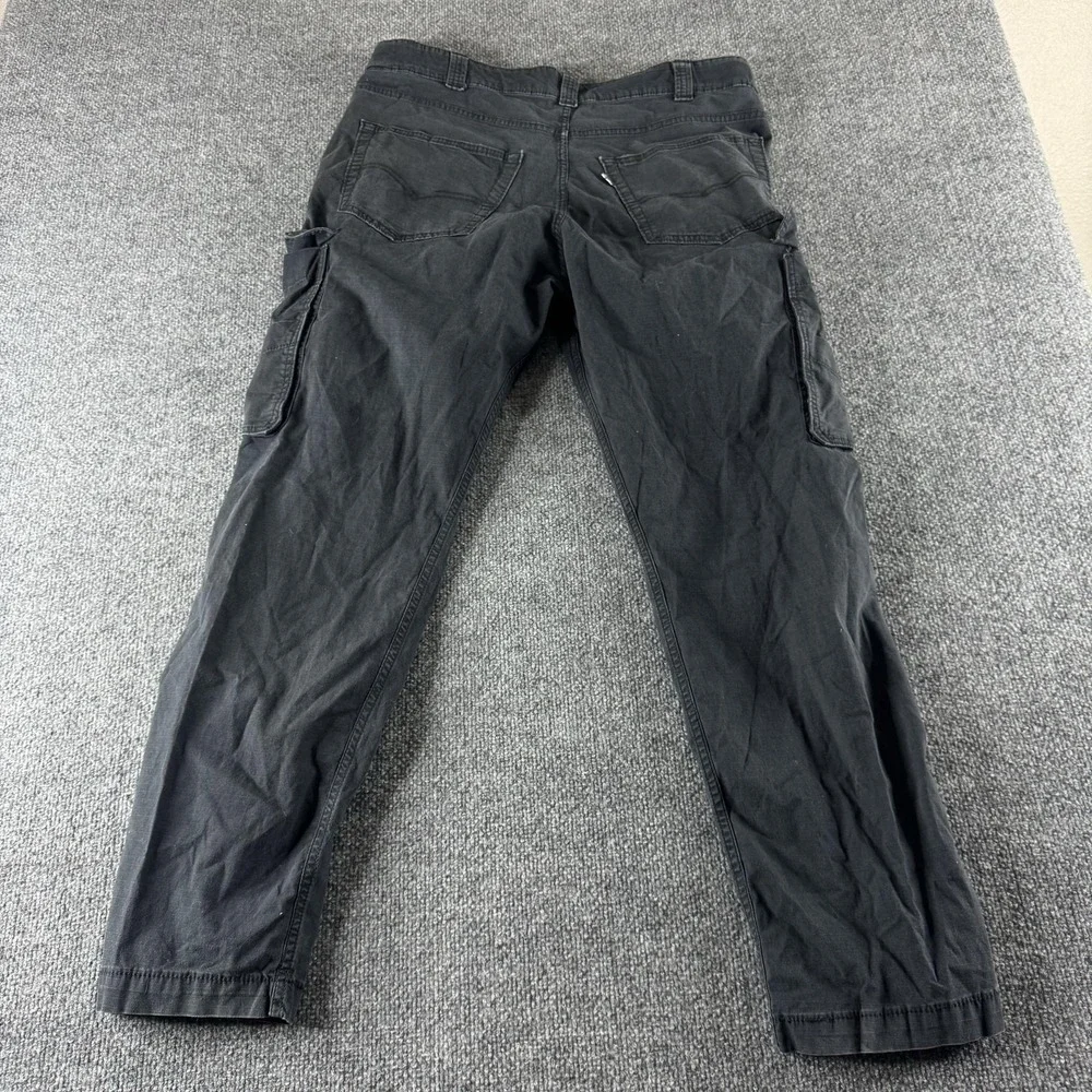Levi's Cargo Pants Mens 36x31 Black Stretch Straight Utility Pockets Cotton